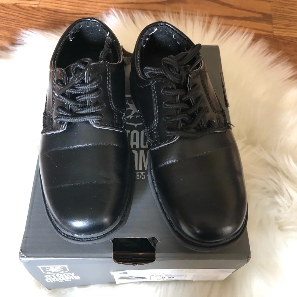 Stacy Adams Kids Black dress Shoes size 8M